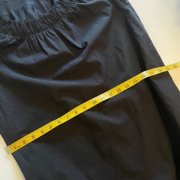 Vince. Black Bubble Hem Dress Womens Medium Cotton Exposed Zipper Party LBD - Picture 7 of 7